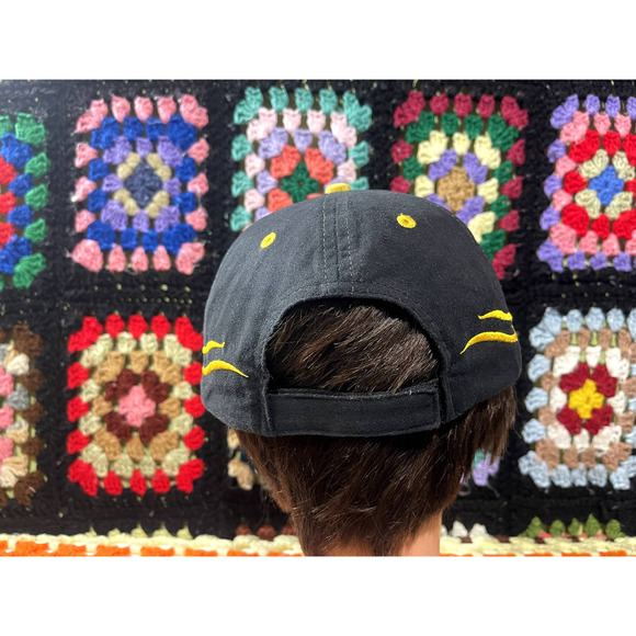 Kochs Turkey Farm Black and Yellow Flames Adjustable Baseball Hat - Picture 3 of 6